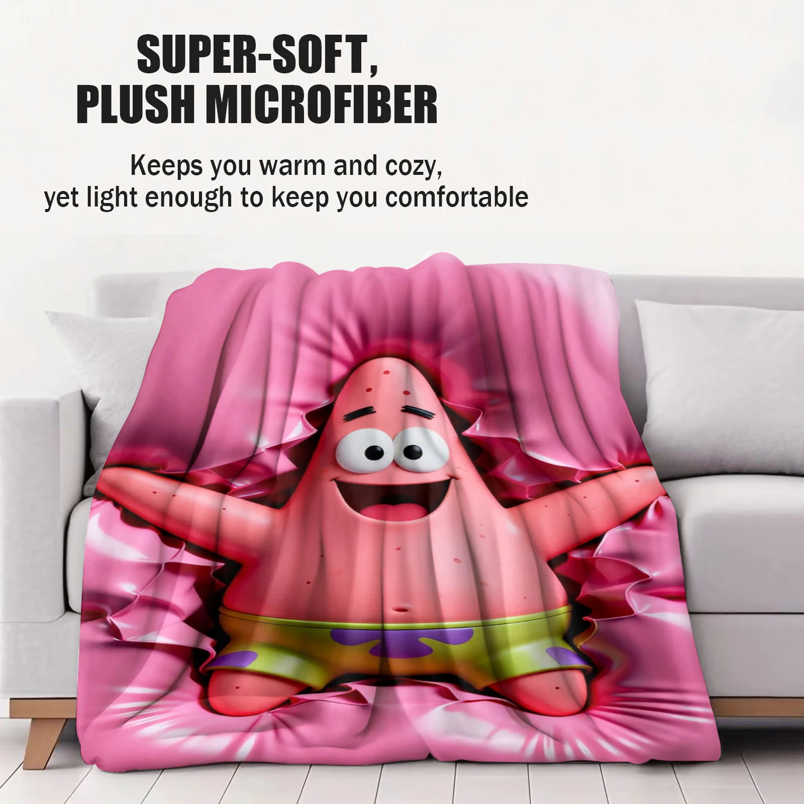 لطيف الكرتون بطانية مطبوعة نزهة بطانية دافئة رقيق بطانية لينة ومريحة بطانية المنزل السفر عيد ميلاد هدية الكريسماس #2