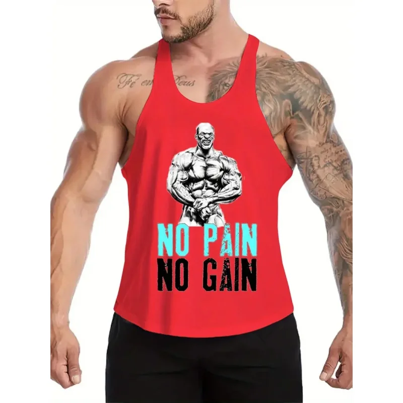 

New Men's Tough Guy Fitness Tight Vest Exercise Muscle Shirt Fitness Sleeveless Vest Casual