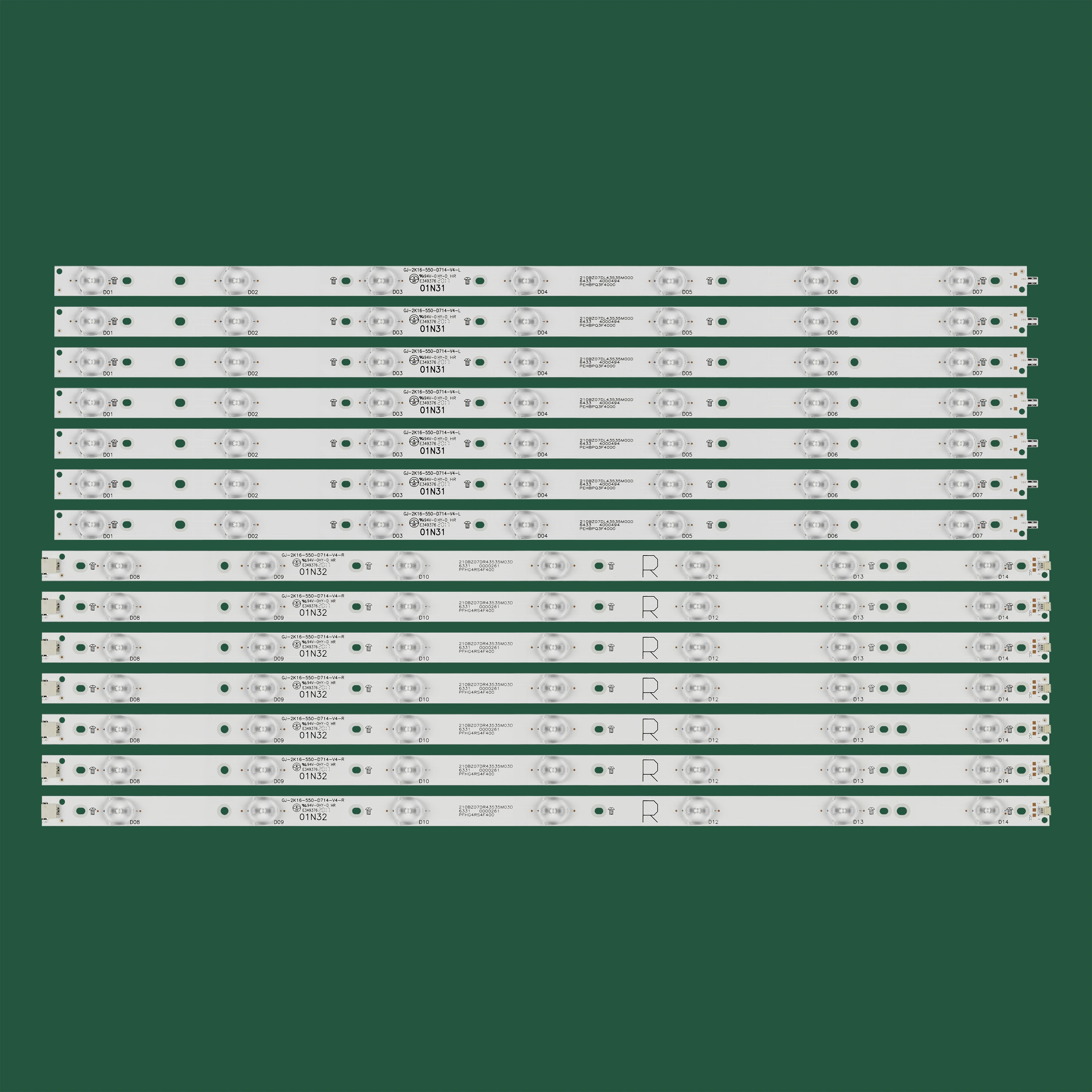 Bande LED pour 55PFF5701, 55PUS6432, 55PUS6482, 55PUS7002, 55PUS7272, 55PFH5500, 55PUS6401, 12, 55PUS6551, 12, 55PUS6561, 12, 55PUS6581, 12