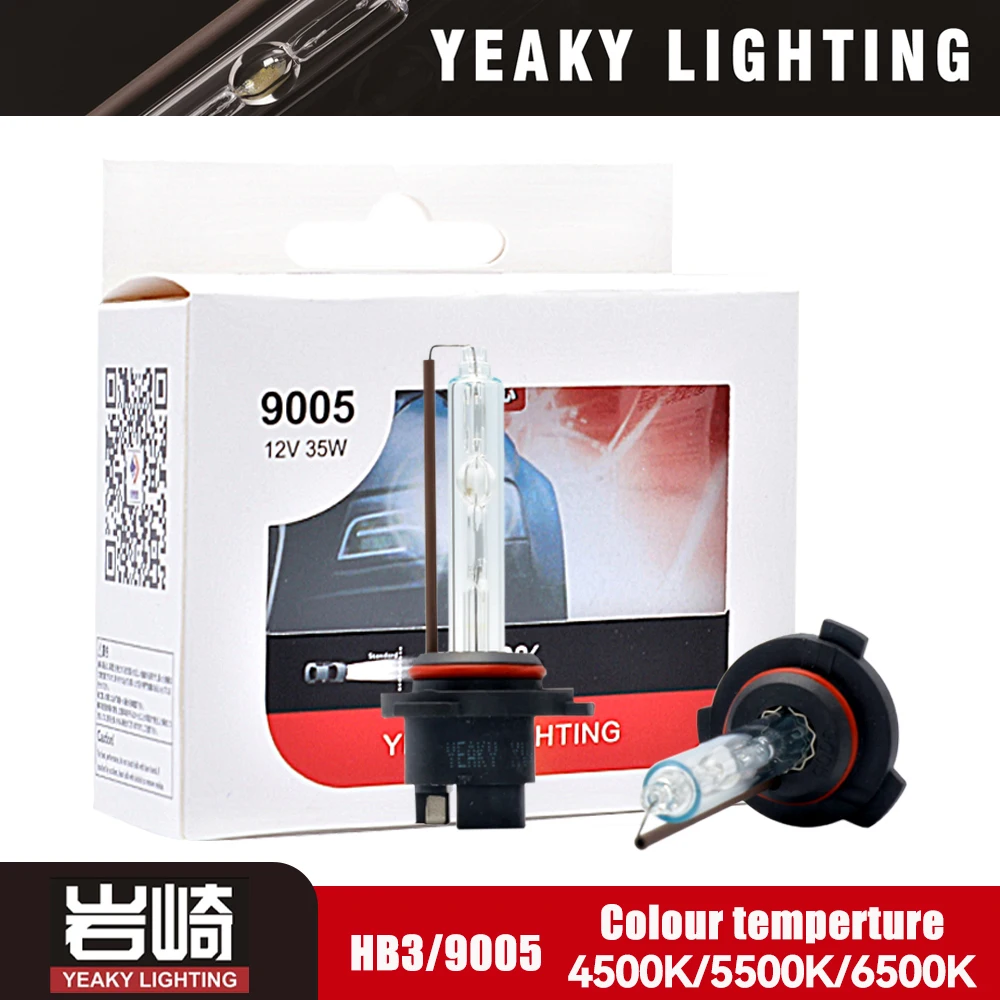 

9005 HB3 12 В 35 Вт оригинальная ксеноновая лампа Yeaky HID ксеноновая лампа 4500 К 5500 К 6500 К белая авто лампа автомобильные лампы HID фары