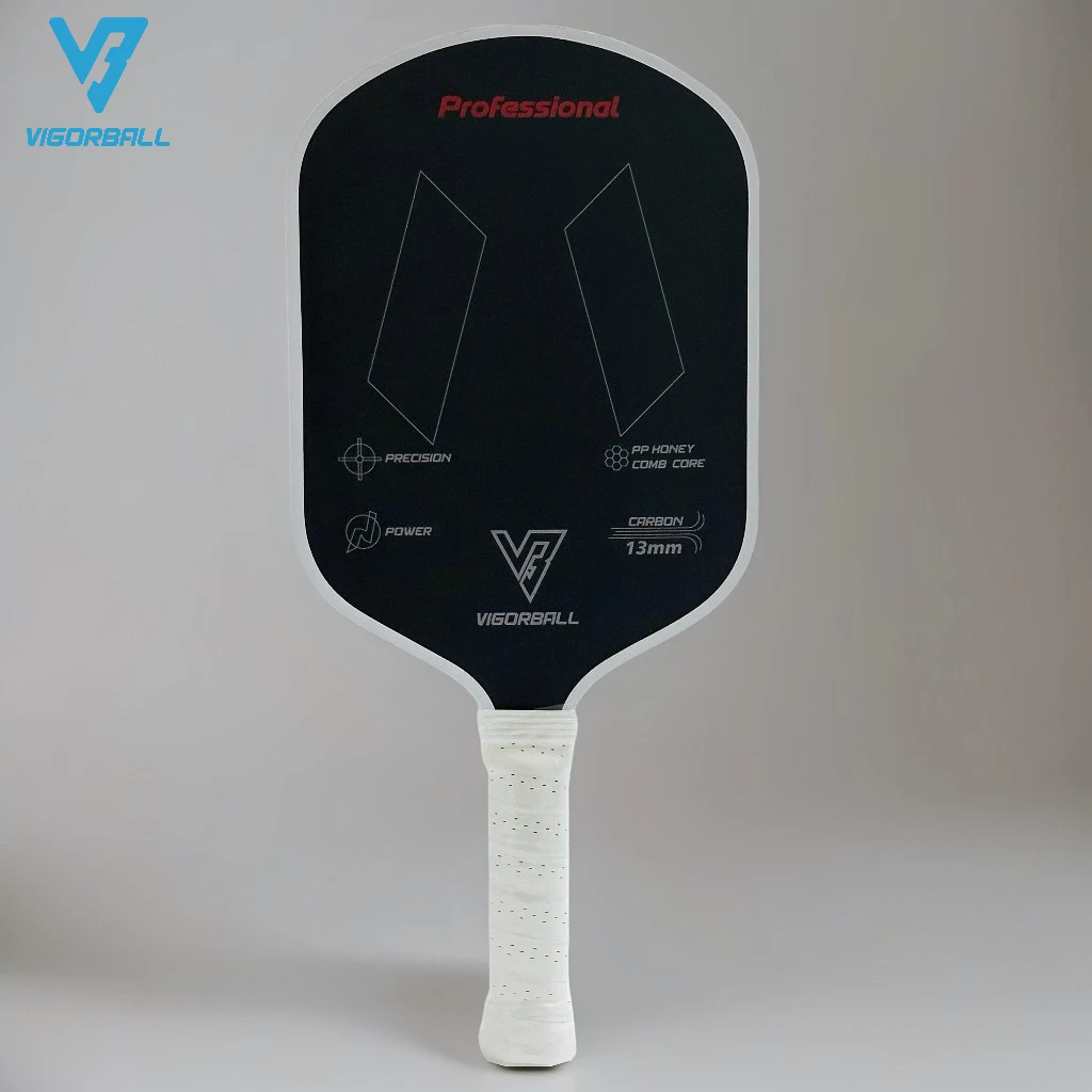 

T700 Raw Carbon Fiber Pickleball Paddle Carbon Friction Texured Surface Polymer Honeycomb Core Enhanced Power&Spin&Control 13MM