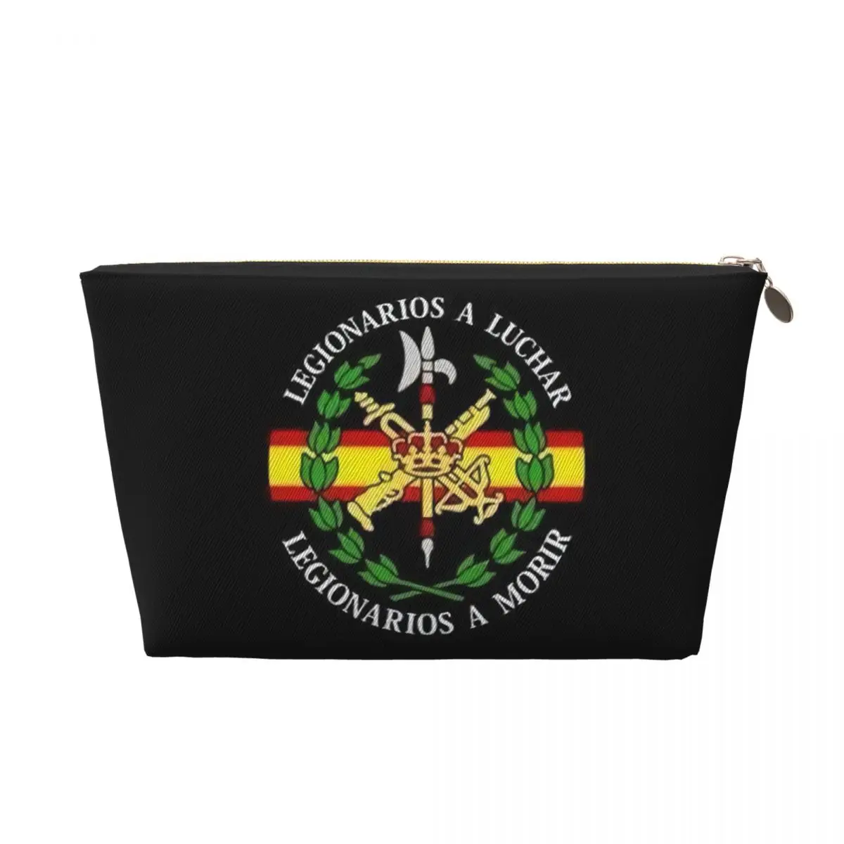 Custom Spanish Legion Toiletry Bag for Women Coat of Arms of Spain Makeup Cosmetic Organizer Lady Beauty Storage Dopp Kit Case