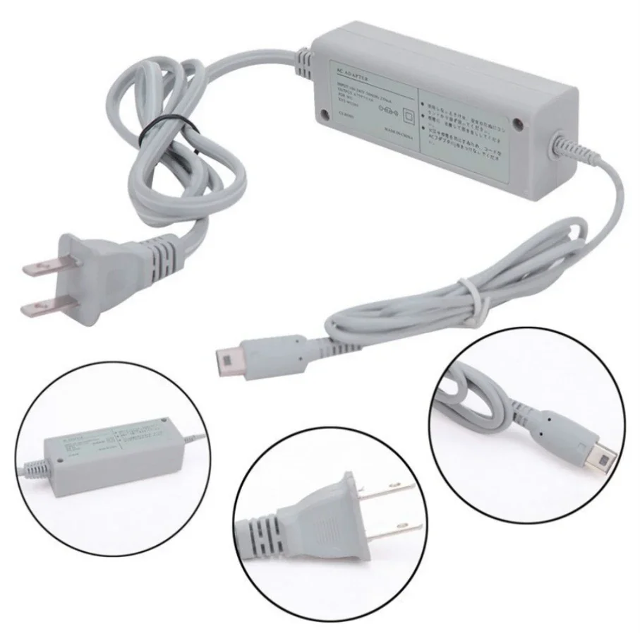 EU US Plug AC Charger Home Wall Power Supply Cord Adapter For Nintendo Wii U Controller Gamepad Accessory