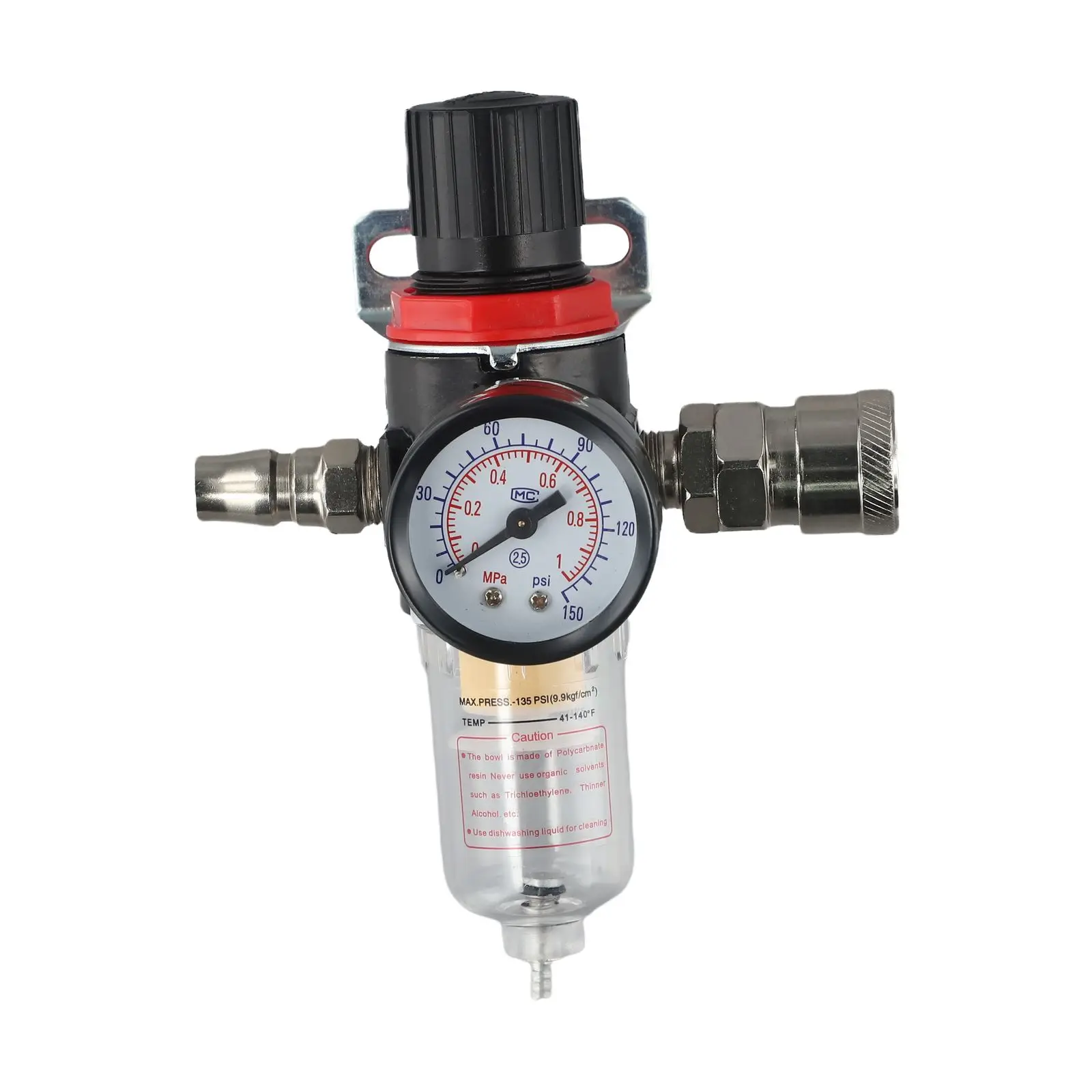 1/4 Inch AFR-2000 Air Filter Water Separator Trap With Adjustable Pressure Regulator For Compressed Air Systems