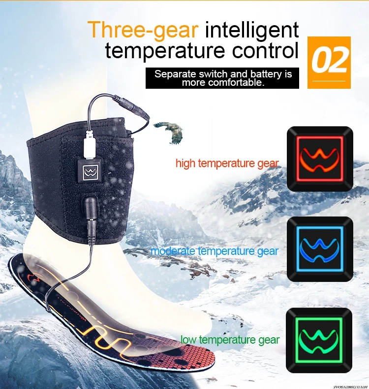 

Winter Electric Heated Insoles USB Rechargeable Heated Insoles Feet Warmer Thermal Shoes Sock Pad Insoles Washable Heated Shoes