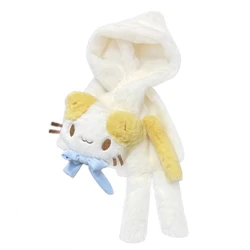 Masyumaro Fluffy Fuwa Nyanko Cat Plush Scarf Women Kawaii Cute Winter Scarves Neck Warmer