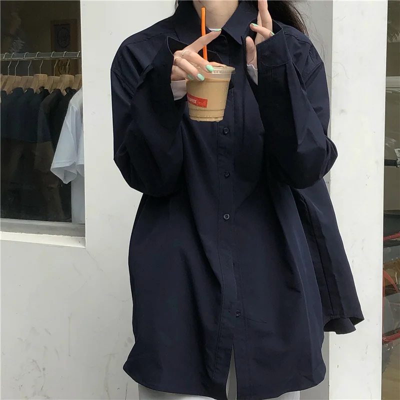 

Long Sleeve Shirts Womens Cotton Button Down Tops Lantern Sleeves Pleated Hem Feminine Retro French Style Elegant Autumn Outfits