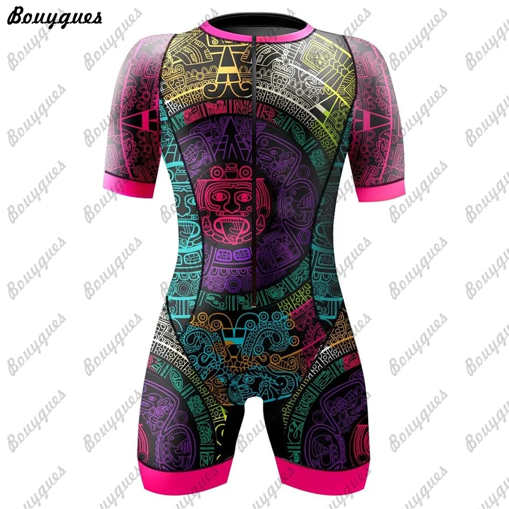 Mexico Men Women Professional  Clothes Short Sleeve Cycling Skinsuits Sets Conjunto Feminino Ciclismo Jumpsuit Kit