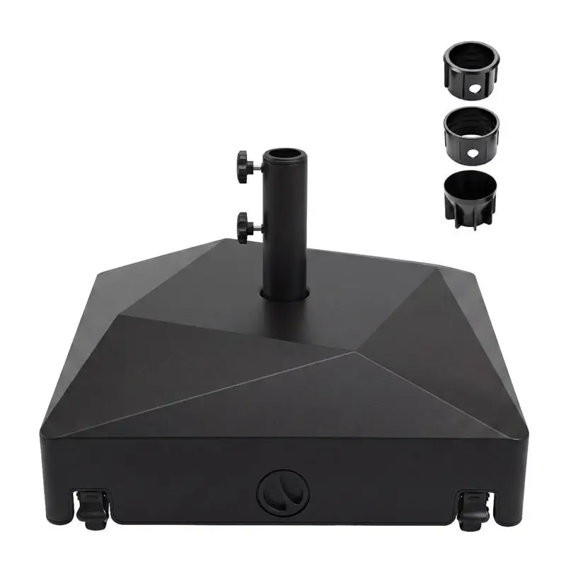 

154lbs Mobile Fillable Patio Umbrella Base with 4 Wheels