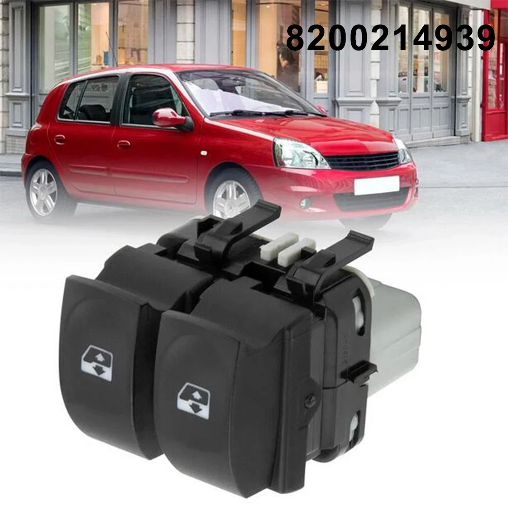 

Car Window Switch Window Lift Control Button For Renault For Clio 3 8200214939 Black Plastic Window Control Switch Accessories