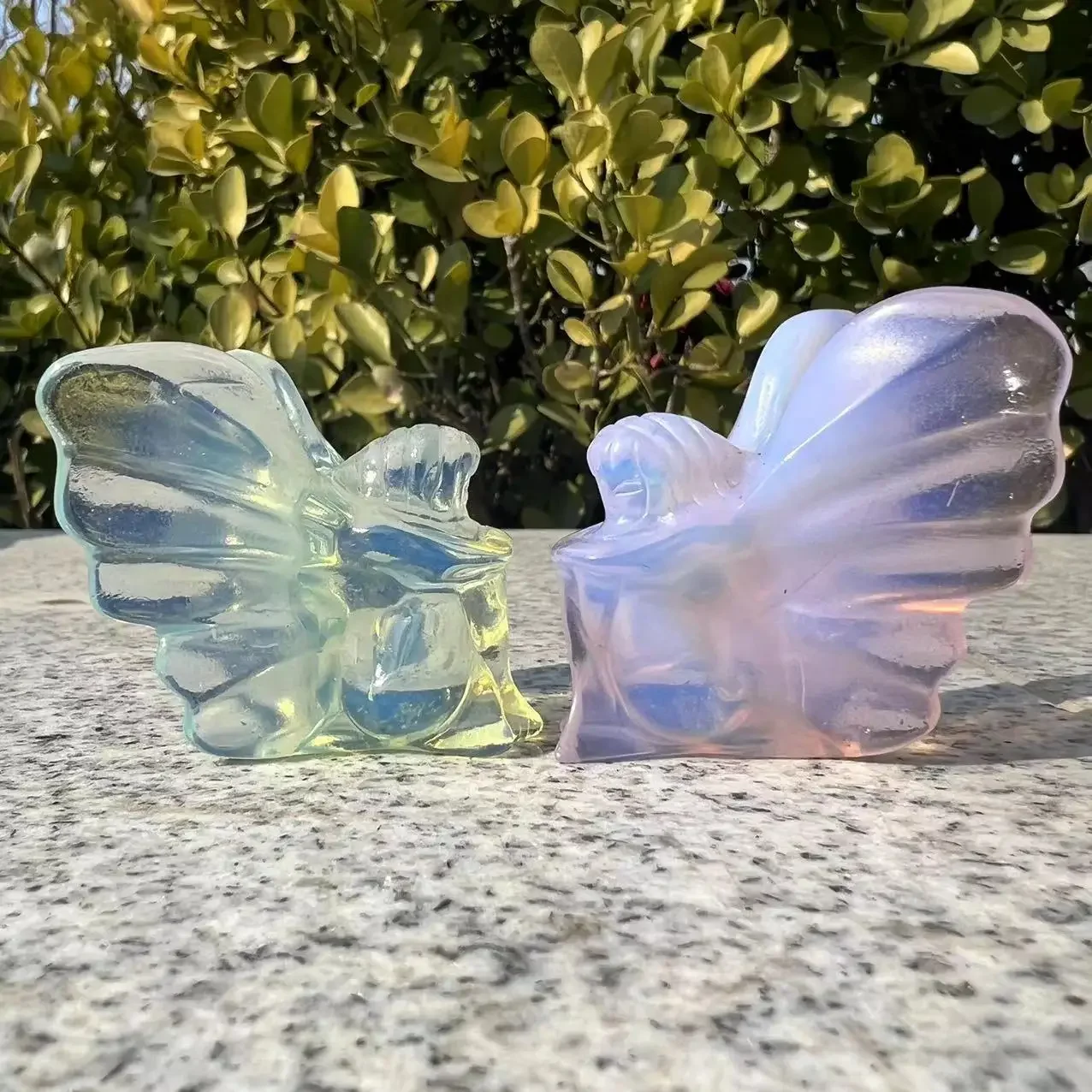 Natural Crystal opal Quartz Fairy Butterfly Gems Goddess Healing Reiki Gift