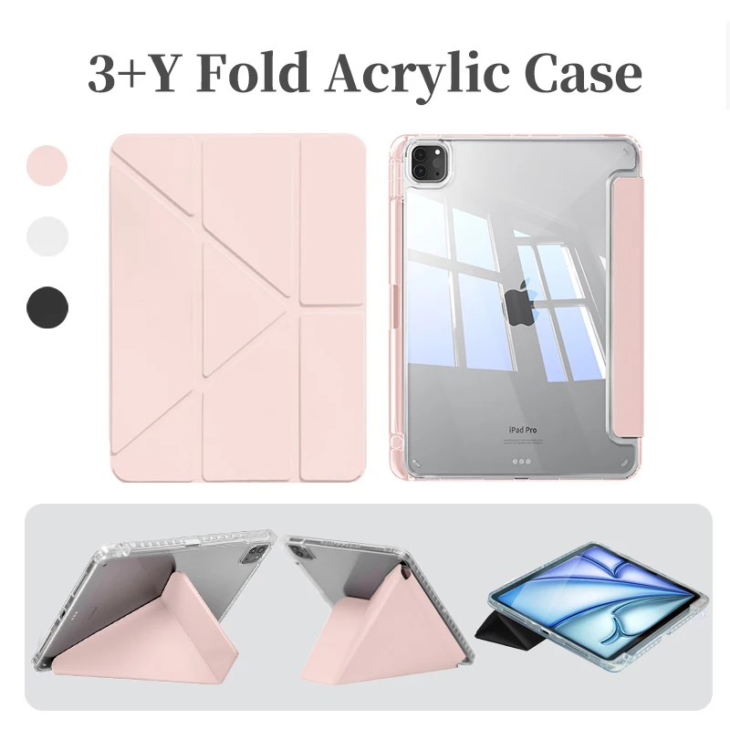 

For iPad Pro 11 Case 2022 iPad Air 11 2024 5th 4th 6th 10.9 Tablet Cover For iPad Pro 2018 2021 2020 10 Gen Pencil Holder Funda