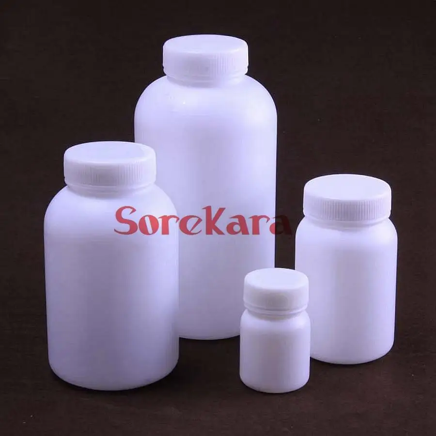 

Capacity 50/100/150/250/300/500/1000/2000ml PE Bottle Reagent Sample Vials Lid Wide Mouth