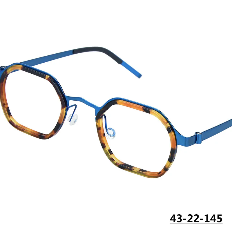 

Denmark Square Prescription Glasses Frame for High Degree Ultralight Men Women Screwless Optical Eyeglasses Polygonal Spectacles