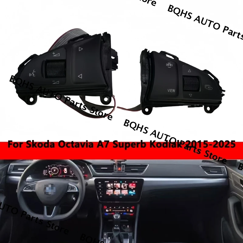 

Для Skoda Octavia A7 Superb Kodiak 2015 2016 2017 2018-2025 3 В постоянного тока 919 719 многофункциональный переключатель управления кнопками на руле