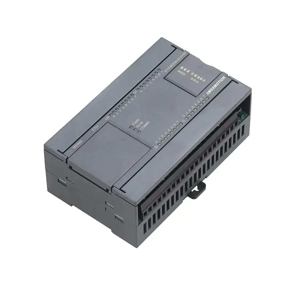 ETH-MODBUS-IO16T RTU بروتوكول RS485 PLC وحدة قابلة للتمديد 16 قناة مدخلات إخراج الترانزستور نوع رقمي