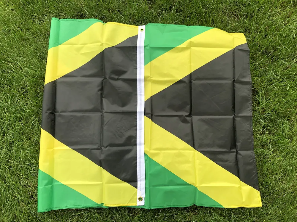TIKI FLAG علم جامايكا 3x5ft 90x150 سنتيمتر البوليستر جامايكا الوطنية معلقة العلم للزينة #5