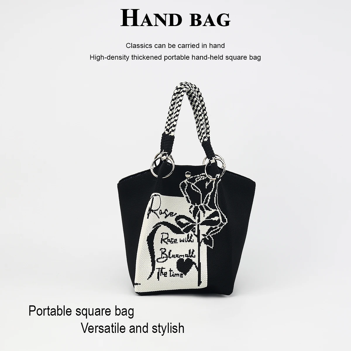 1 piece of knitted handbag, romantic envelope design, durable and large capacity, can hold a phone, books, water bottle, cosmetics, suitable for daily shopping, taking photos, traveling, vacations, and commuting, with