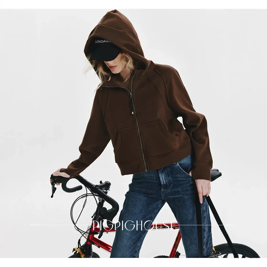 سترة نسائية من Lulu مبطنة بالصوف مع نصف سحاب لربيع وخريف ملابس رياضية عصرية غير رسمية من Shenzhen #3