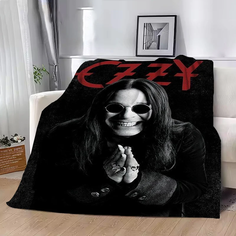 

O-Ozzy Osbourne Printed Soft Warm Flannel Throw Blanket.Office Nap Cape,Camping,Outdoors,Bed Sheet,Living Room,Sofa blankets.