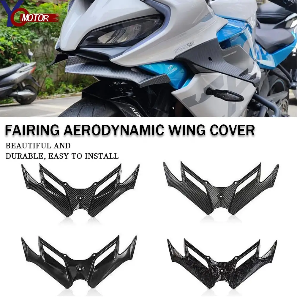 For CFMOTO 250 SR 2019 2020 2021 2022 2023 250SR ABS /MY22 Motorcycle Front Fairing Aerodynamic Winglet Cover Fixed Wind Wing