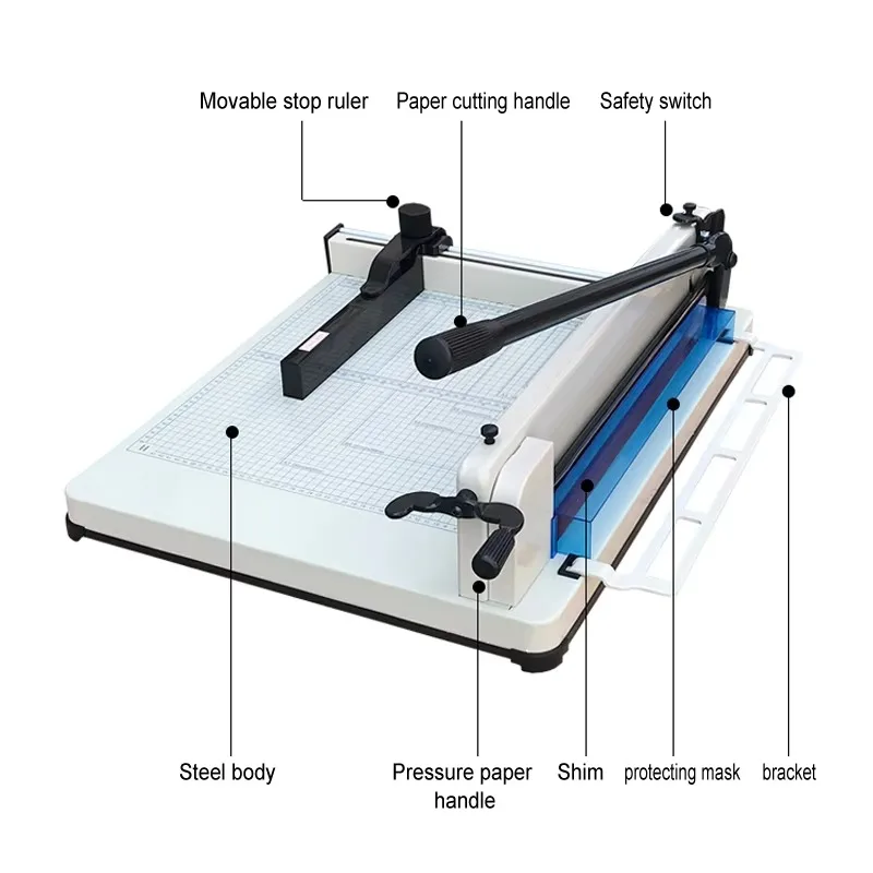 858 A4 قاطع الورق اليدوي الجديد الثقيل D uty مناسب لآلة قطع الورق المكتبية 400 ورقة #3