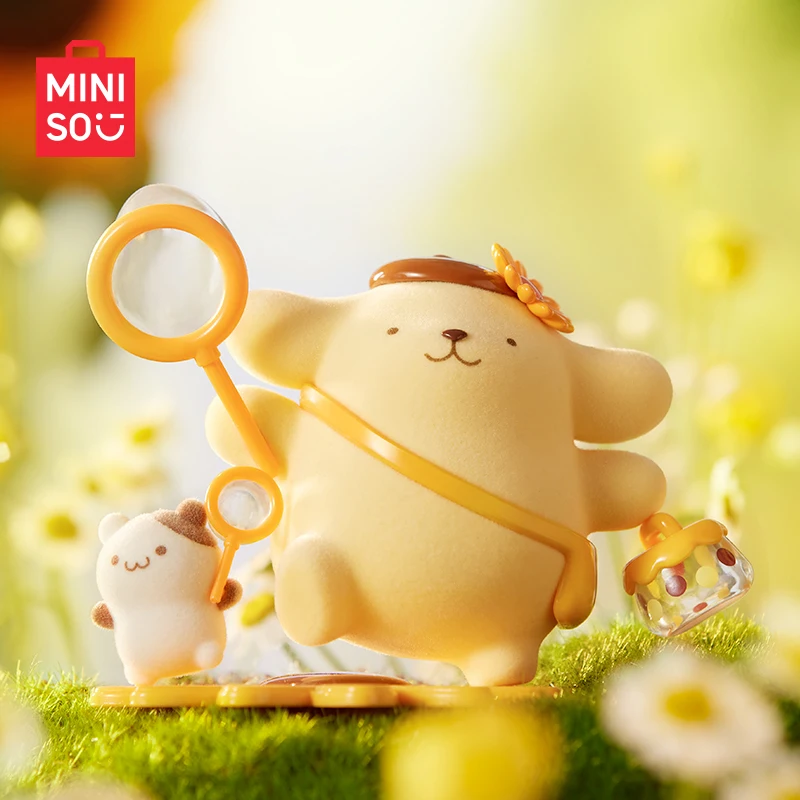 Miniso Tajemnicze pudełko Pompompurin Dzieciństwo Cztery pory roku Seria Pudełko z niespodzianką Ręcznie robiona ozdoba na biurko Niespodzianka