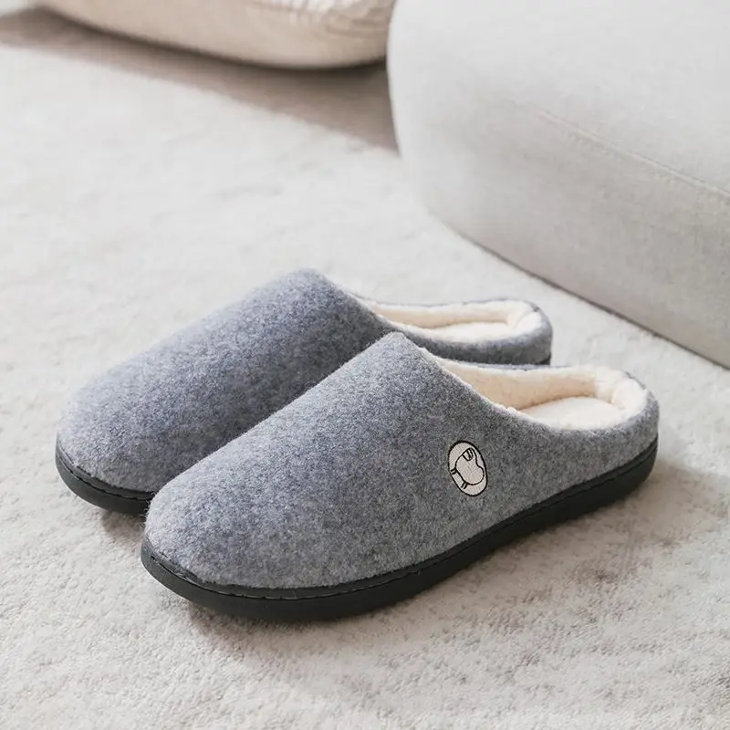 Men's sheepskin lining memory foam anti-collapse filling cross-border slippers lightweight
