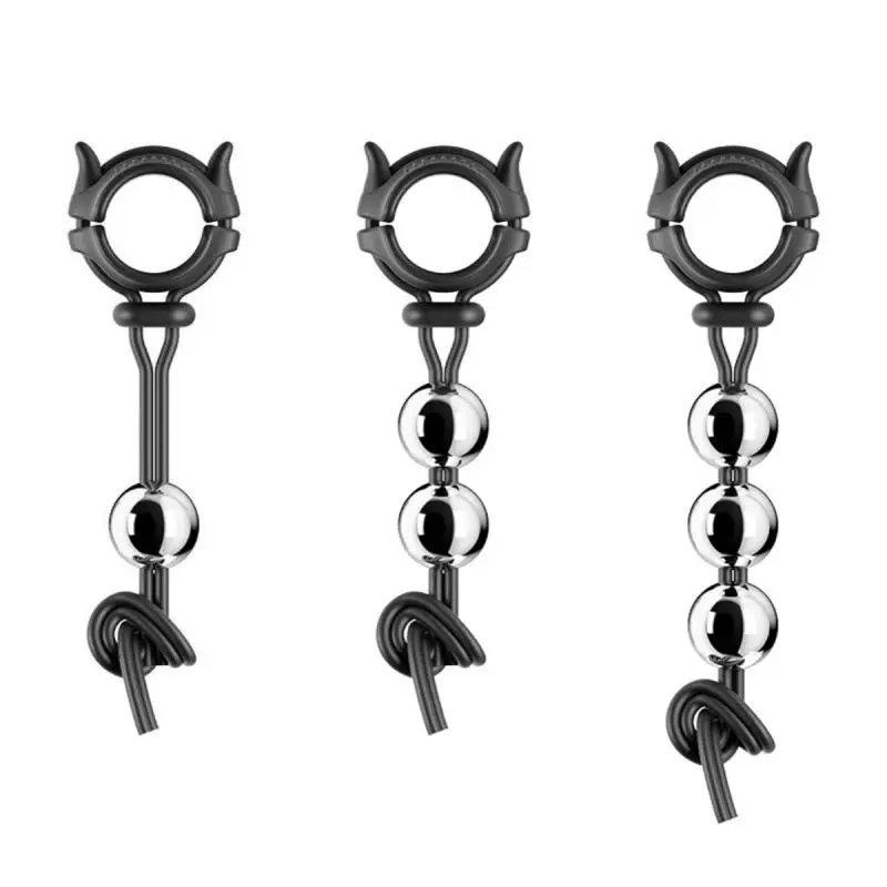 1Pc Male Penis Ring Exercise Device Weight Bearing Penis Extender Enlargement Stretcher Ball Semen Lock Adult Sex Toys For Men