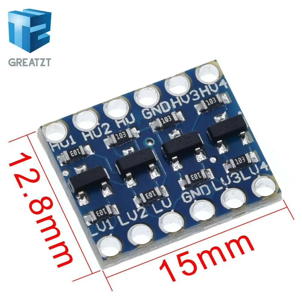 GREATZT 4 channel IIC I2C Logic Level Converter Bi-Directional Module 5V to 3.3V