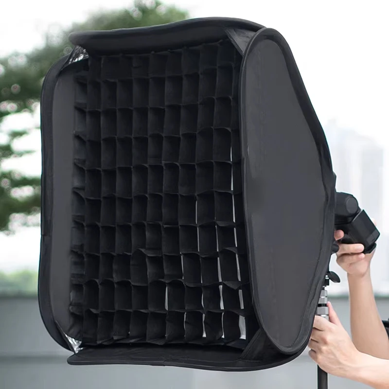 

Софтбокс Godox 40x40 50x50 60x60 80x80 см с S-образным кронштейном S1, сотовая сетка с креплением Bowens, складной софтбокс