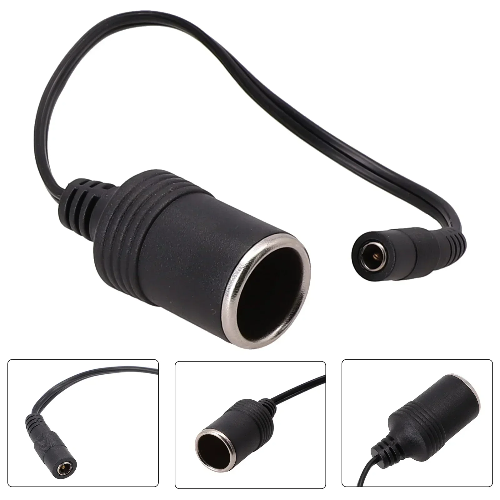 

12V Female Car Cigare Socket Plug Connector Charger Cable Adapter DC5.5 2.1mm Black 12V/24V 5A Power Cable Interior Accessorie