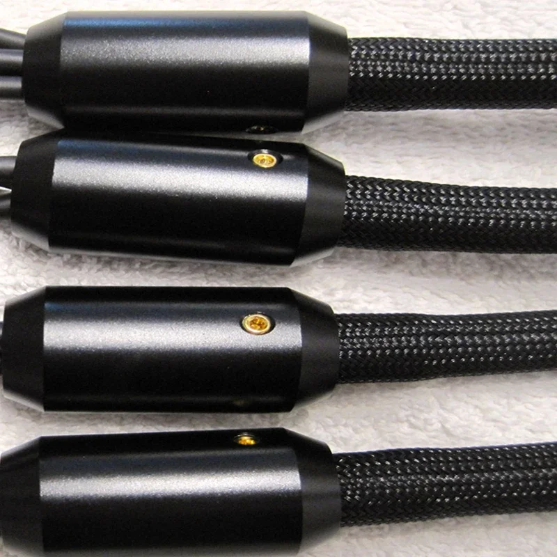 

Preffair AL-1607/1608B HIFI Audio Pants Y Splitter 1 to 2 Speaker 7mm RCA Cable ,Audio DIY Connector Black Cable Wire Boots