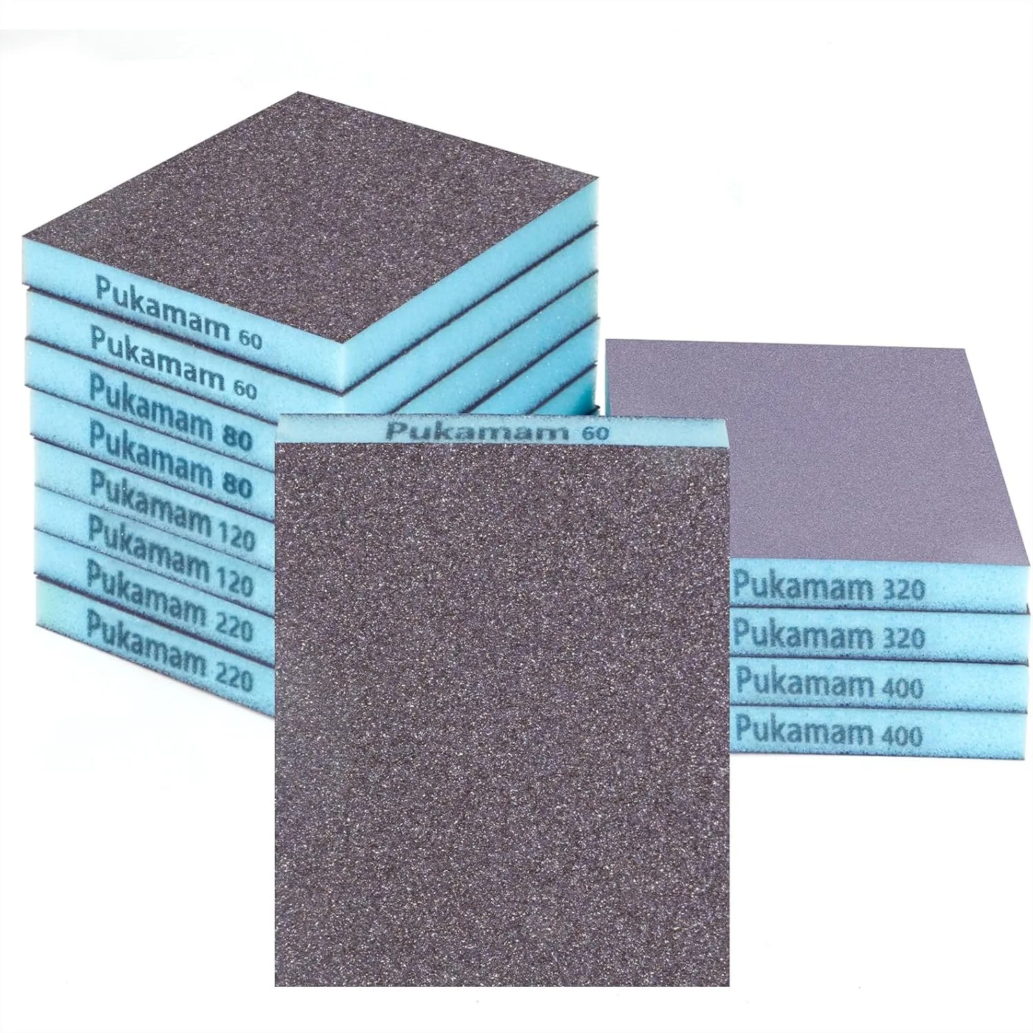 

Sanding Sponge Assortment Pack, Washable Reusable Sanding Blocks with 60-400 Grit for Wood Drywall Metal Furniture