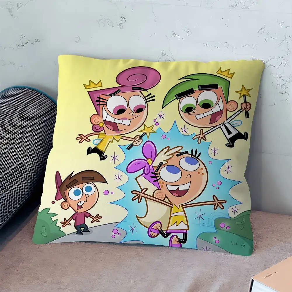 الكرتون F-Fairly O-OddParents وسادة الهدايا أثاث المكاتب المنزلية غرفة نوم أريكة غطاء وسادة السيارة 45x45cm