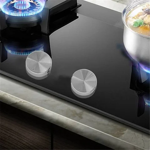 4pcs Rotary Switches Gas Cooktop Handle Round Knob Zinc Alloy Kitchen Cooktop Ovens Electric Stoves Rotary Switch Kitchen Parts