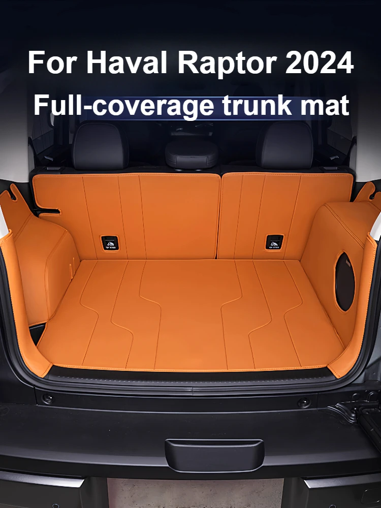 

Для Haval Raptor 2024, коврик для багажника с полным покрытием, износостойкий коврик для багажника из кожи наппа, модификация, аксессуар