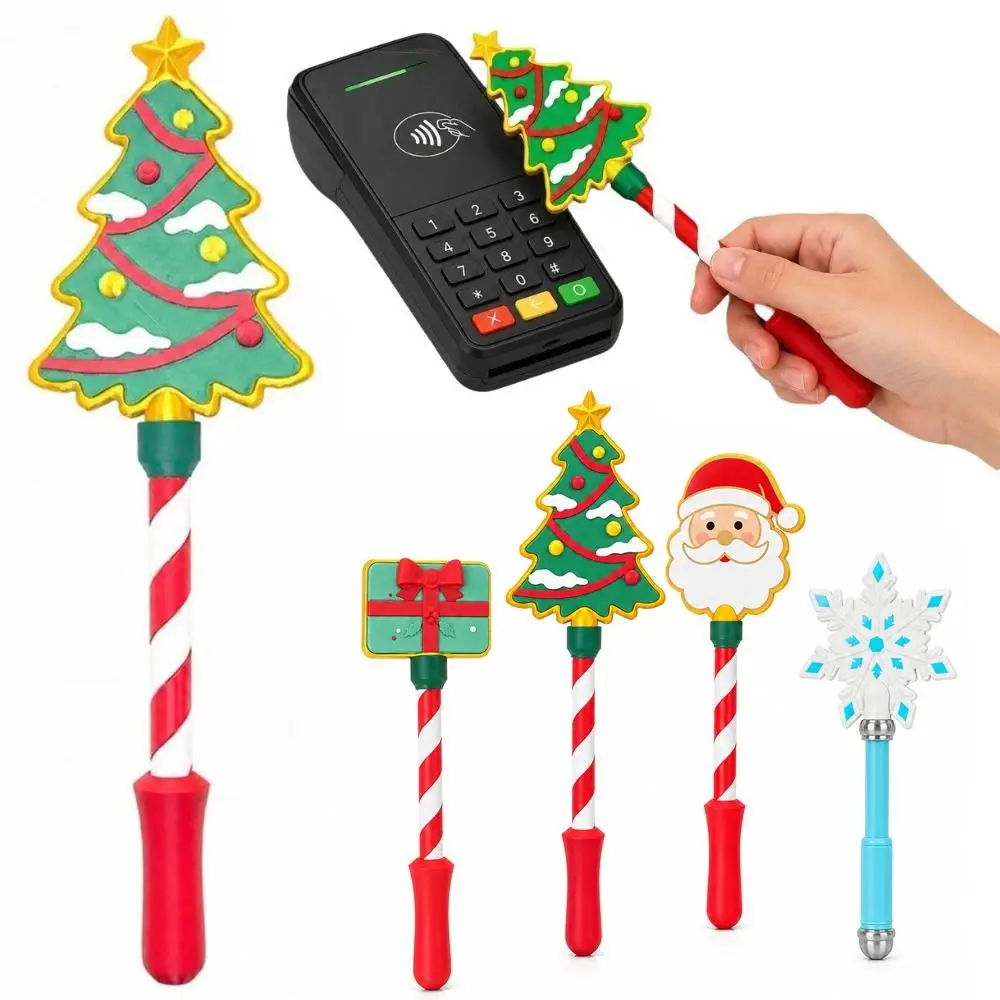 Creative Christmas Payment Magic Wand Christmas Tree Portable 3D Print Wand Tap To Pay Cute Lightweight Credit Card Holder Xmas