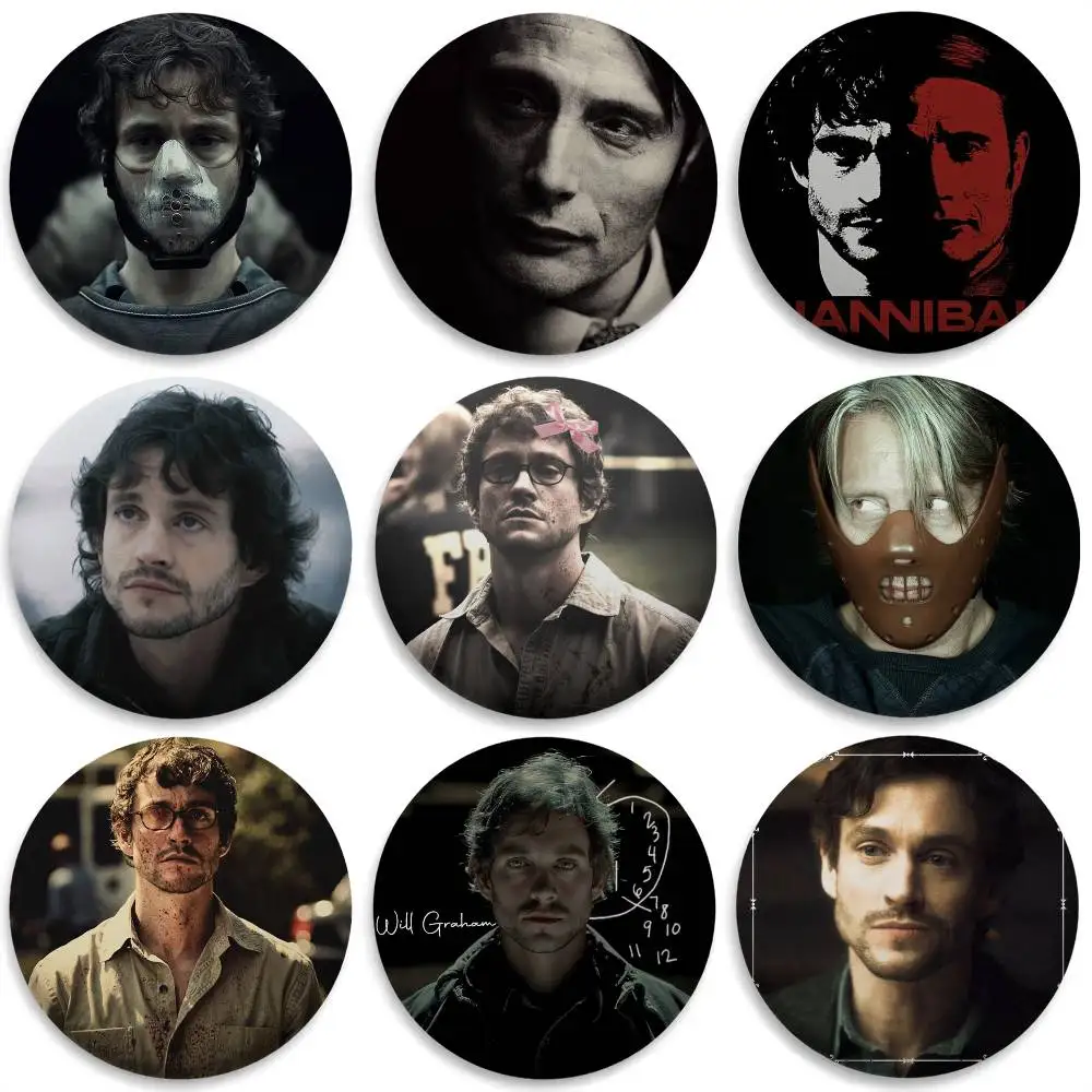 

TV Show Role Will G-Graham Badges Round Exquisite Badge Brooches Creative Pins For Clothes Hat Backpack Gift Accessories