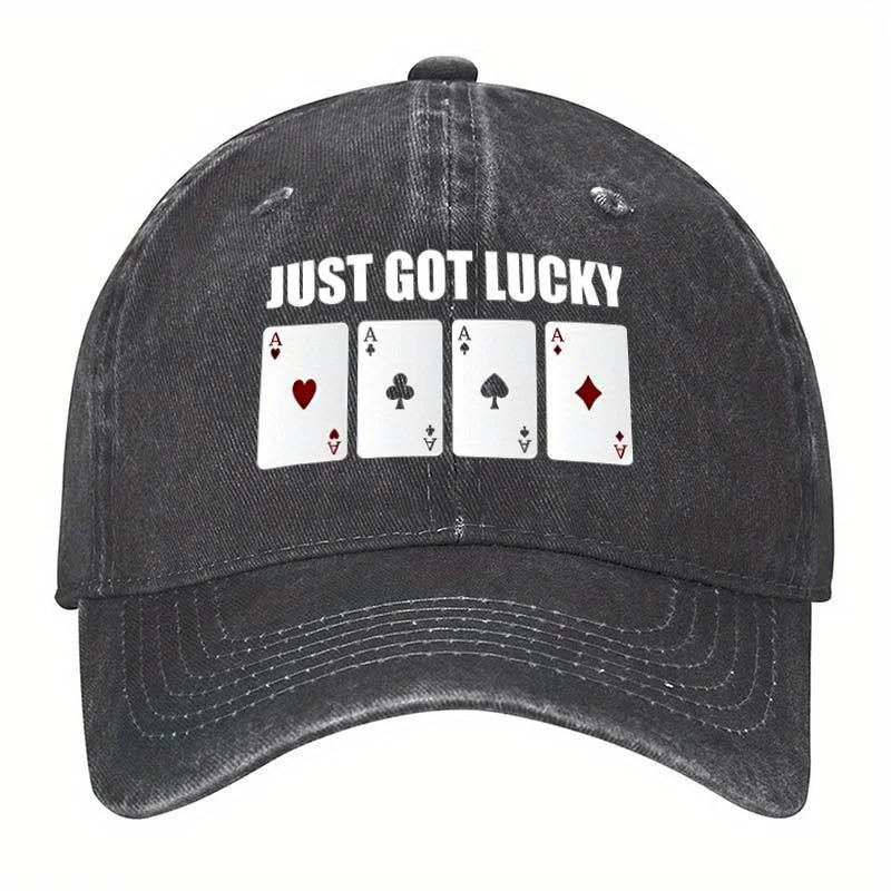 

Hats Just Got Lucky Prize Winner Gift 1497 Vintage Washed Baseball Cap TT4100% Cotton