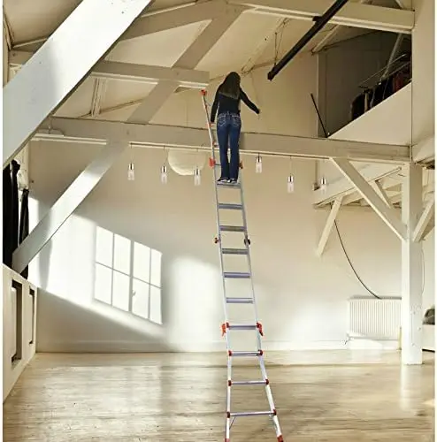 Ladders, Velocity With Wheels, M26, 26 Ft, Multi-Position Ladder, Aluminum, Type 1A, 300 Lbs Weight Rating, (15426-001)