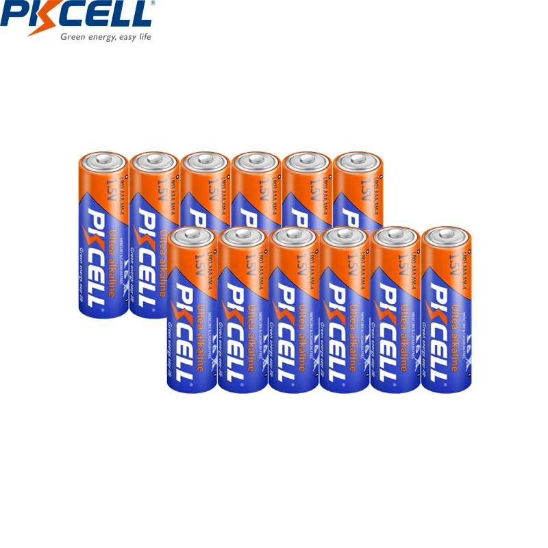 PKCELL 12 batterie alcaline AAA LR03 AM4 E92 e 12 batterie alcaline LR6 AM3 E91 MN1500 AA 1,5 V (confezione combinata da 24 pezzi)