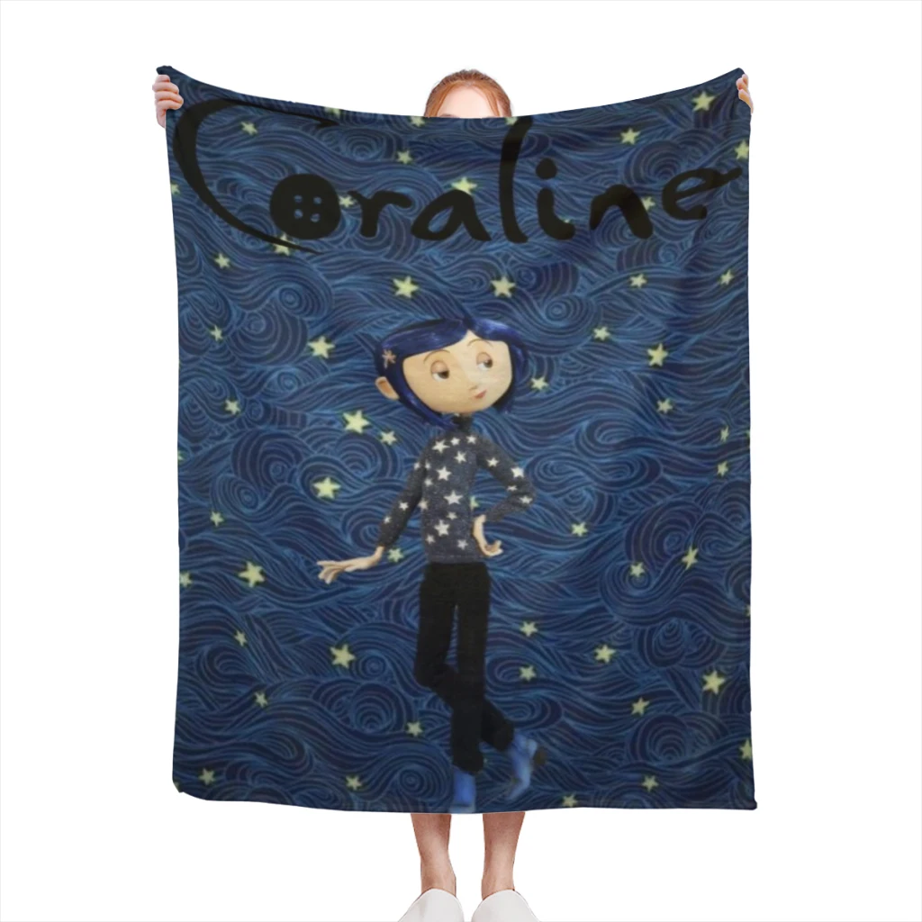 Coraline Blanket Sofa Bedroom Bed Home Office Nap Blanket Car Travel Picnic Blankets Gift