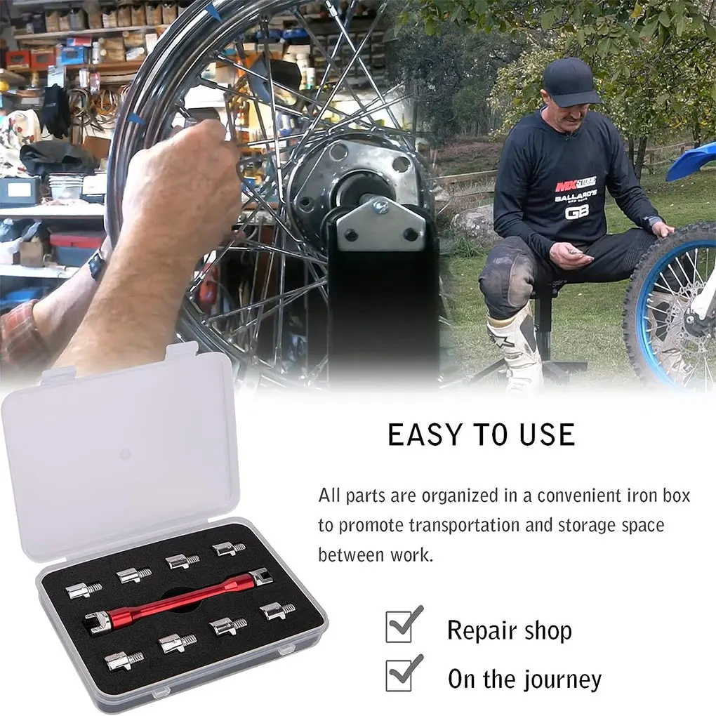 Interchangeable Motorcycle Spoke Wrench Set Meeting All Off-road Tire Needs Bike Spoke Wrench Set