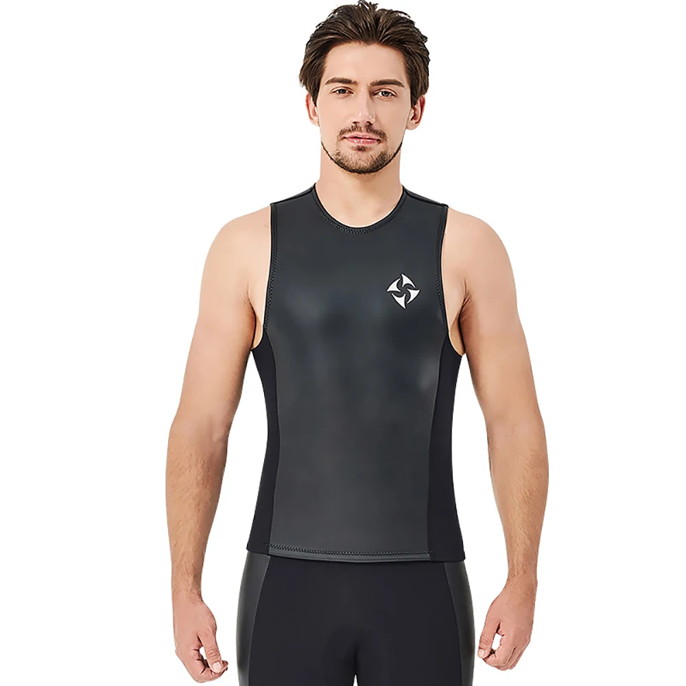 Traje de buceo de neopreno para deportes acuáticos CR sin mangas de 2MM para hombres y mujeres, traje de buceo ultraelástico de piel suave para esnórquel, traje de neopreno cálido para surf en la playa