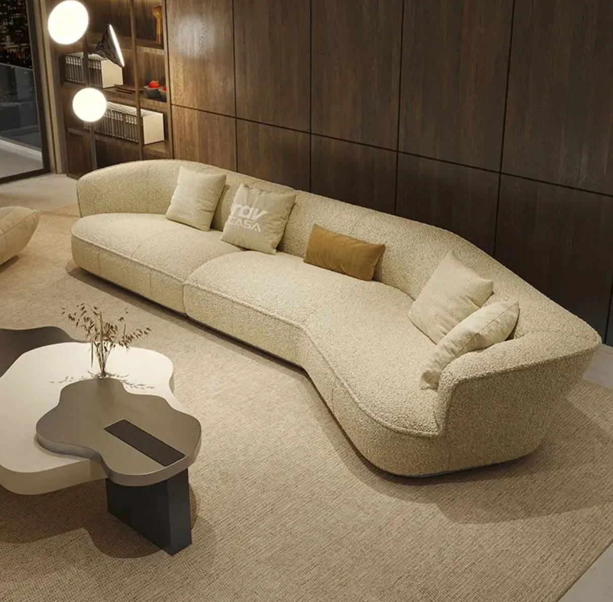 #Luxury Brown Tufted 3-Seater Genuine Leather Sectional Sofa Set Solid Wood Legs Fire-Resistant  Modern Sponge Fille