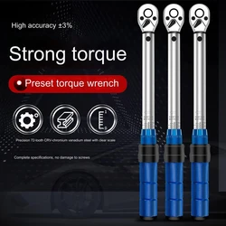 3/8 Torque Wrench 5-60Nm Bike Professional Torque Spanner Automotive Key Mechanical Workshop Tools Square Adapter Drive Key Set