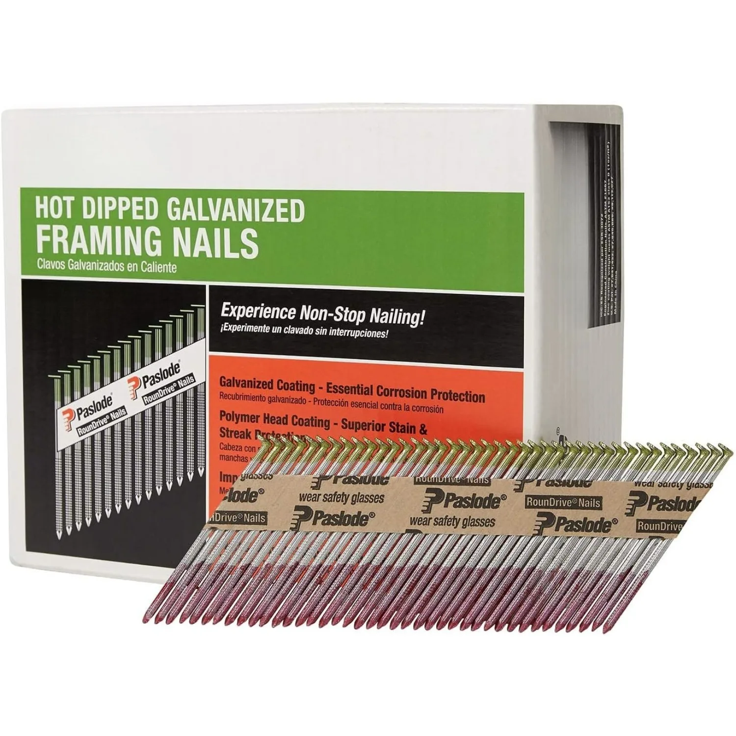 

Hot Dipped Galavanized Framing Nails - 650385 - HDG 30 Round Head - 3 inch x .120 Gauge - 2,000 per Box - For Pas