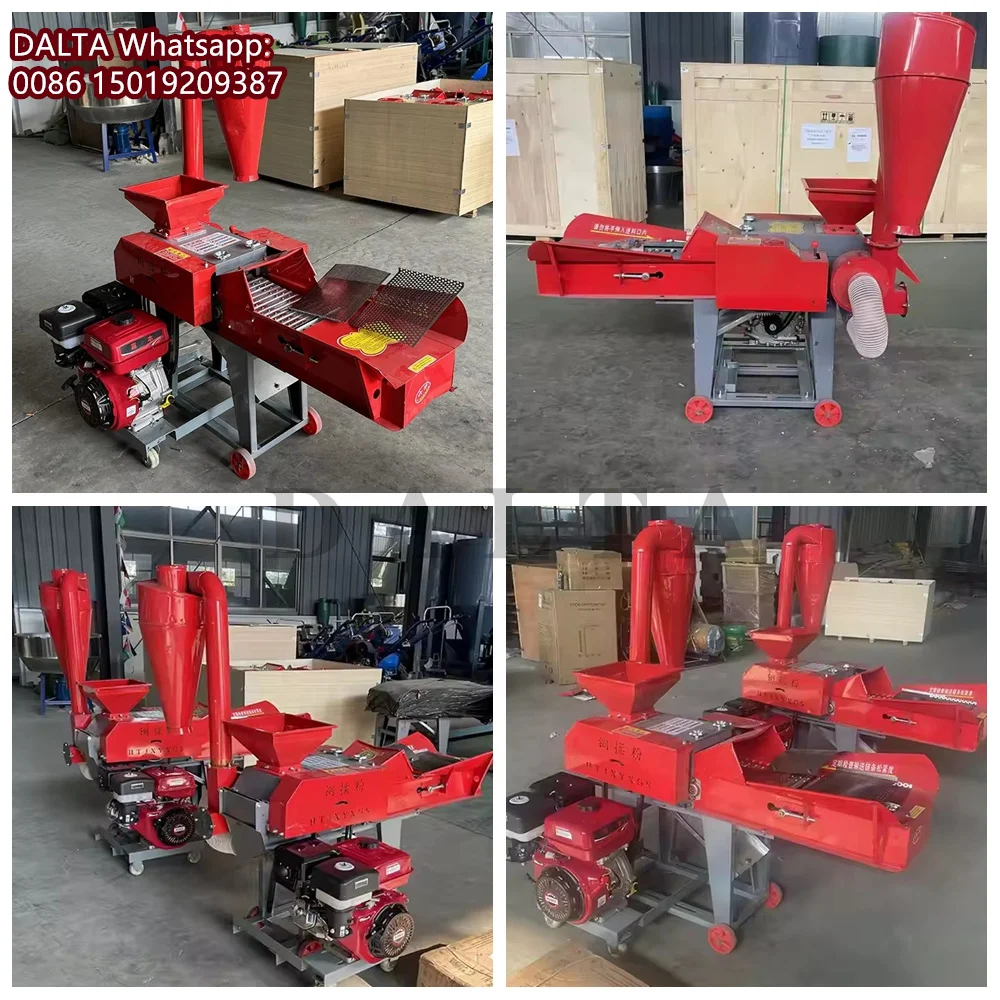 8HP дизельный двигатель, высокоскоростная дробилка для травы, резак для резки сена, тестомес для фермы