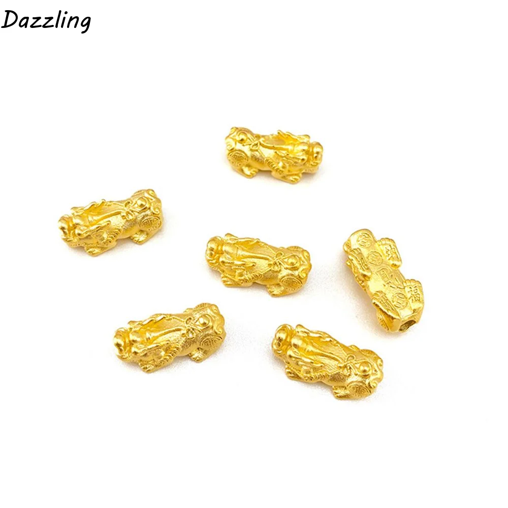 Gold Color Bring Wealth Good Lucky Chinese Style Bead Brave Troops Beads DIY Making Accessories Jewelry Accessories